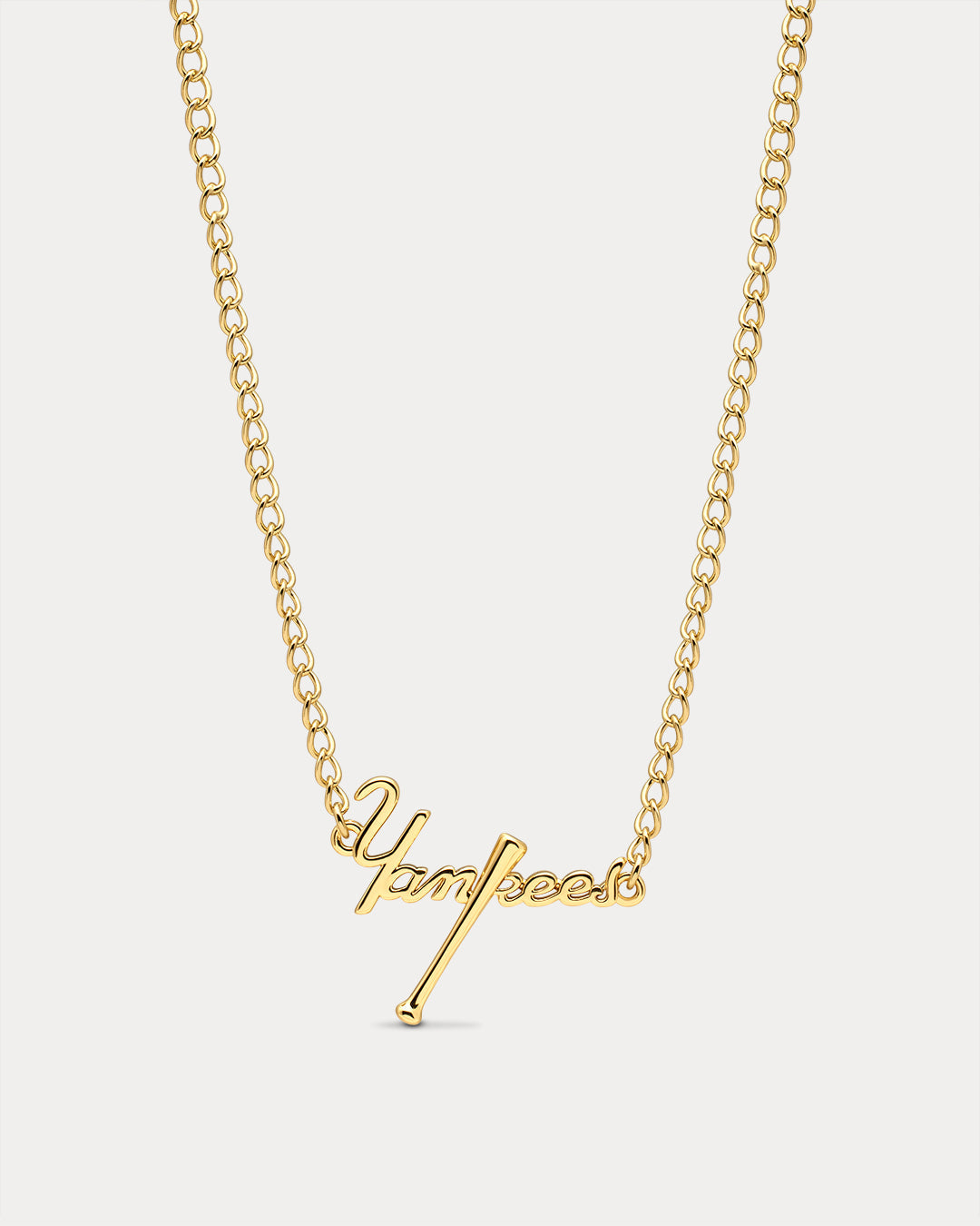 MLB Nameplate Necklace in Gold — alternate view 2