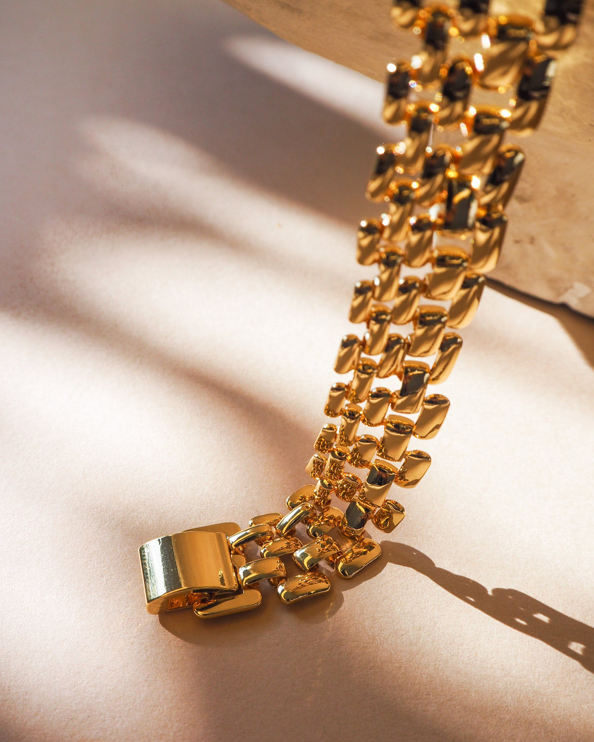 Celine Chain Link Bracelet - Gold — another angle
