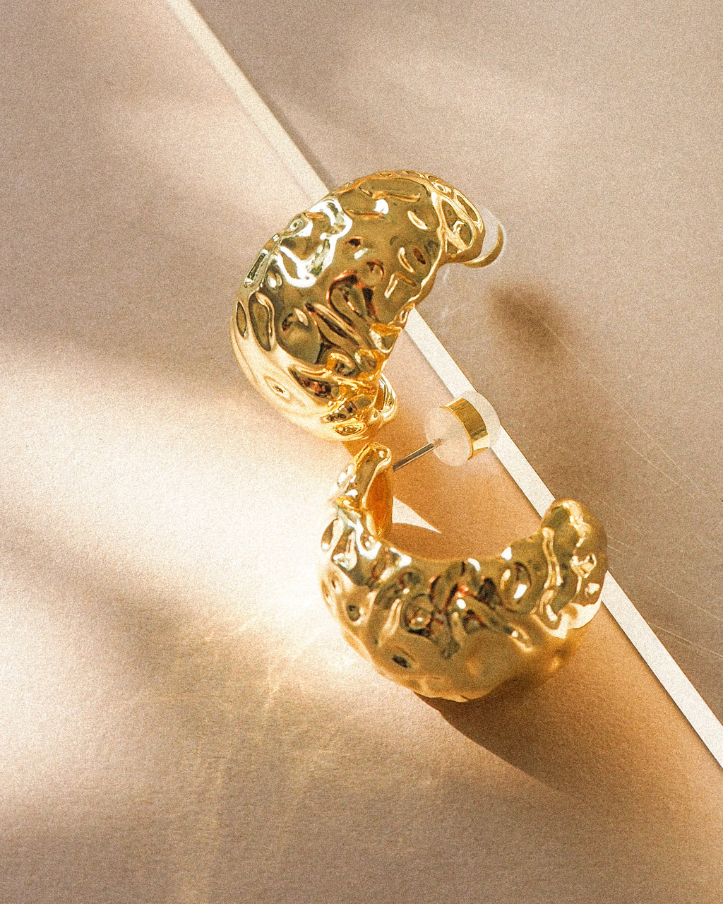 Molten Hoops - Silver — detail view