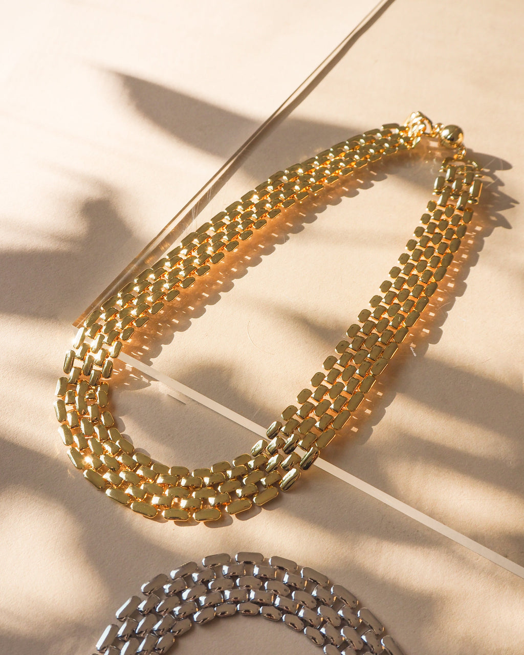 Celine Chain Link Necklace - Gold — alternate angle