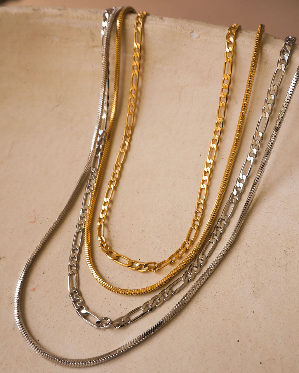 Cecilia Chain Necklace - Gold (Ships Mid October) — another angle