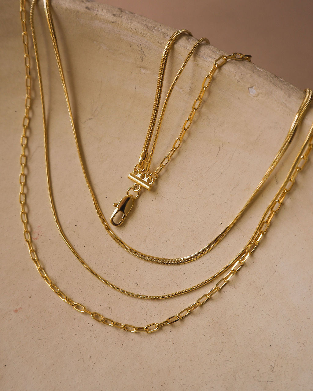 Chandon Multi Chain Charm Necklace - Gold — another angle