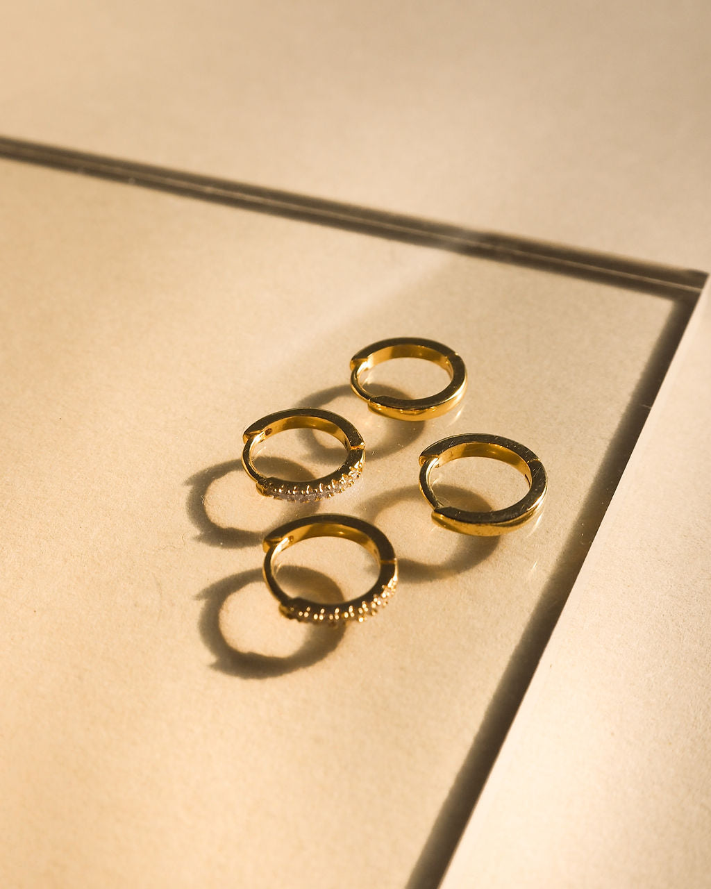 Sorrento Huggies - Gold - Earrings — alternate view
