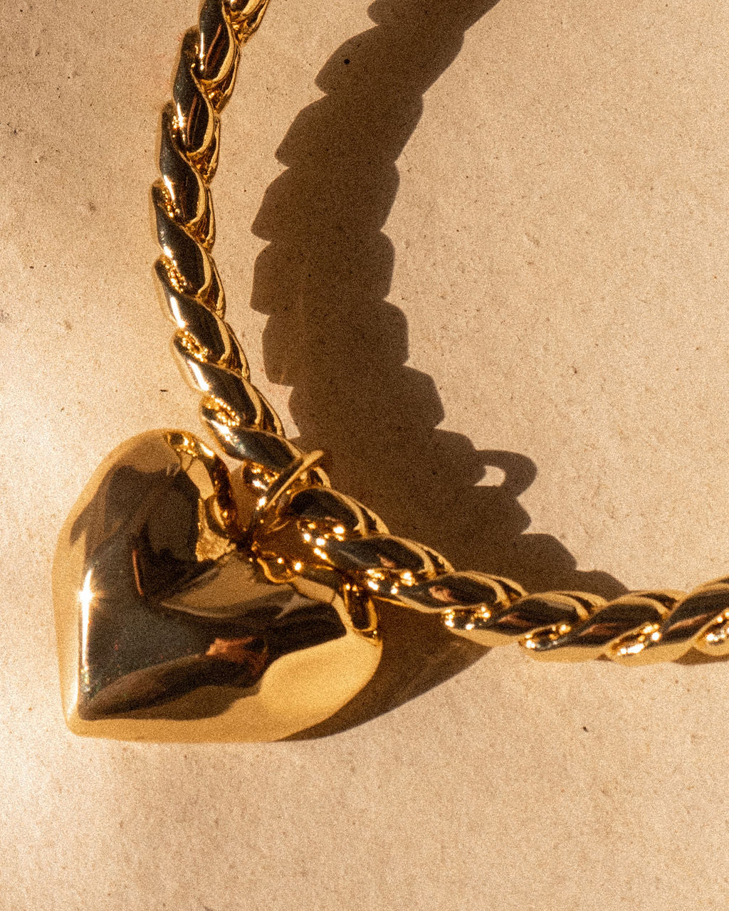 Molten Heart Statement Necklace — detail view 2