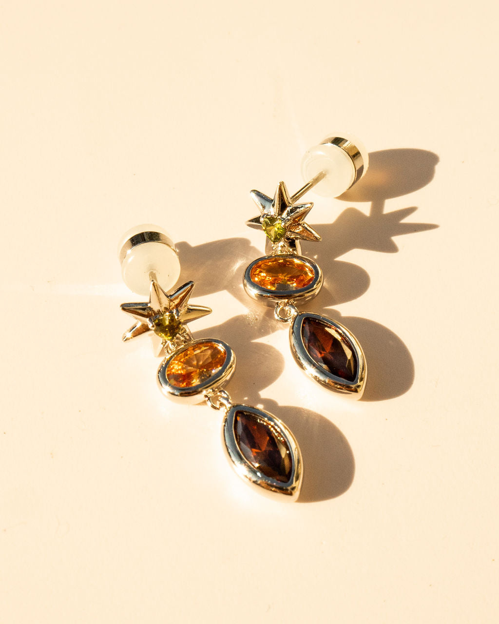 Starry Stone Studs - Earrings — detail view