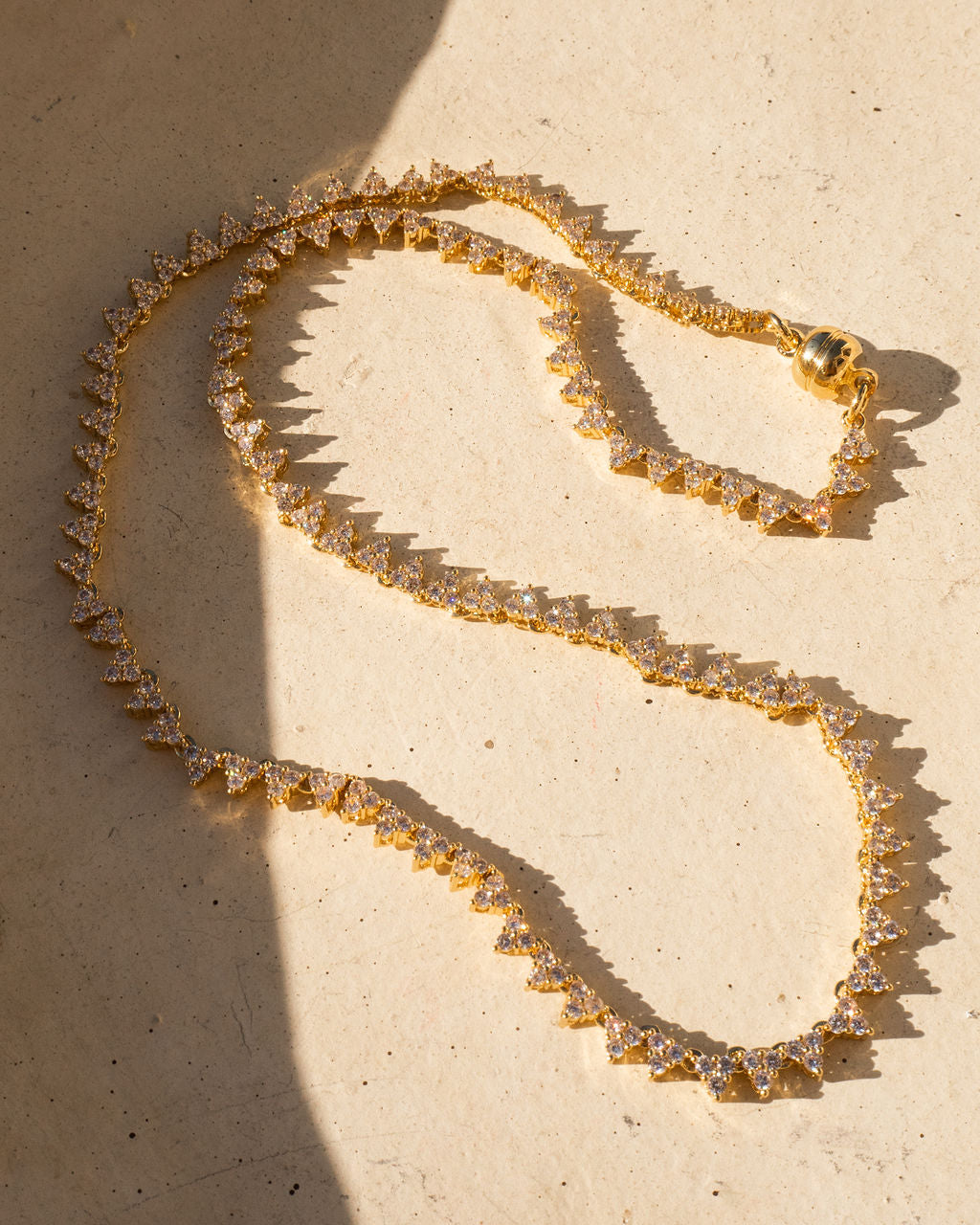 Isabelle Stud Tennis Necklace — alternate view 2