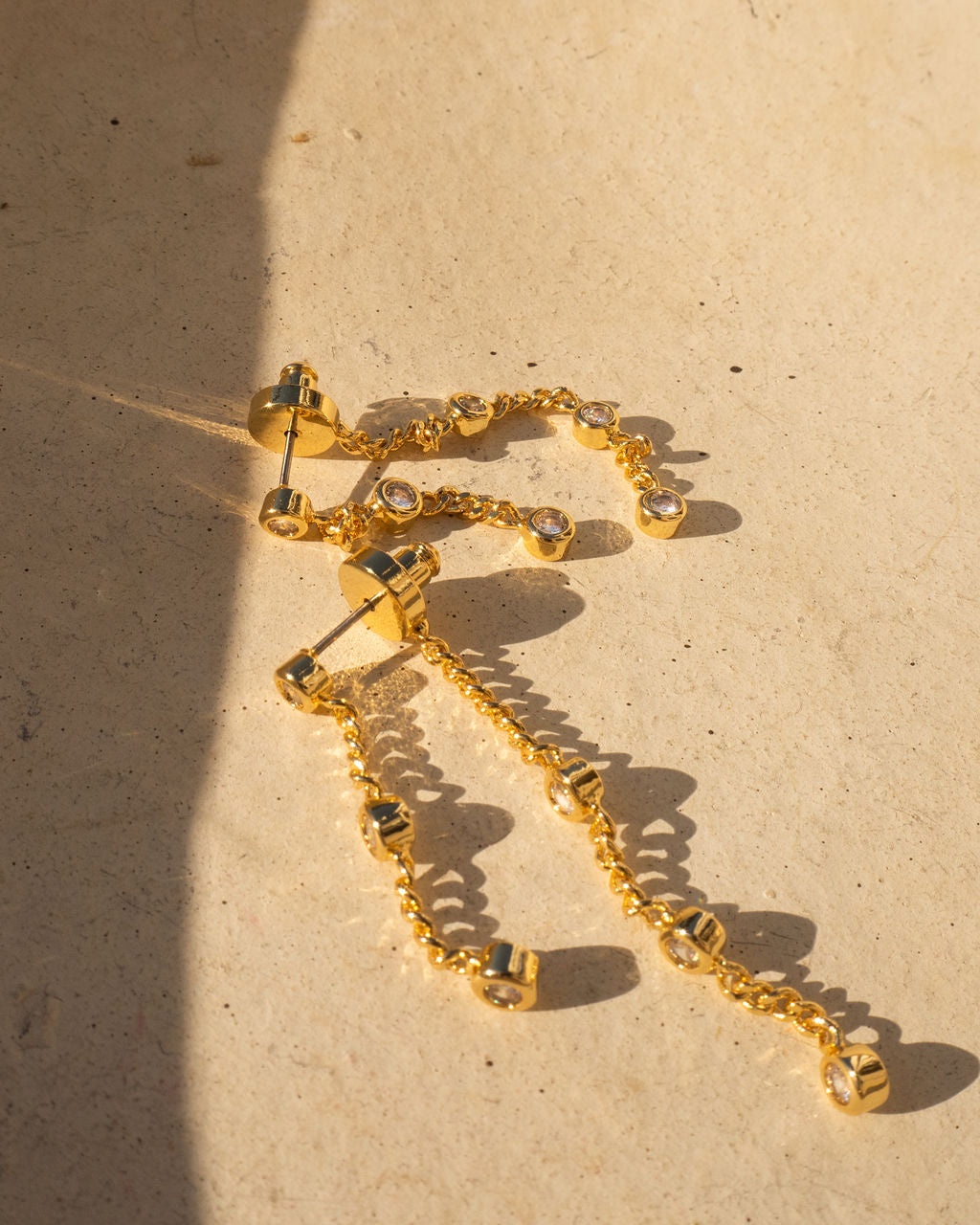 Estelle Double Chain Studs — another angle