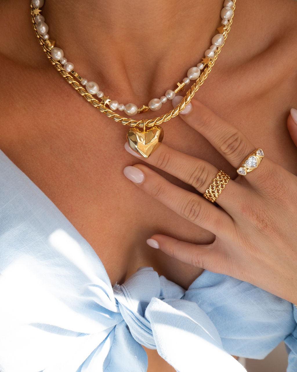 Molten Heart Statement Necklace — alternate view 2