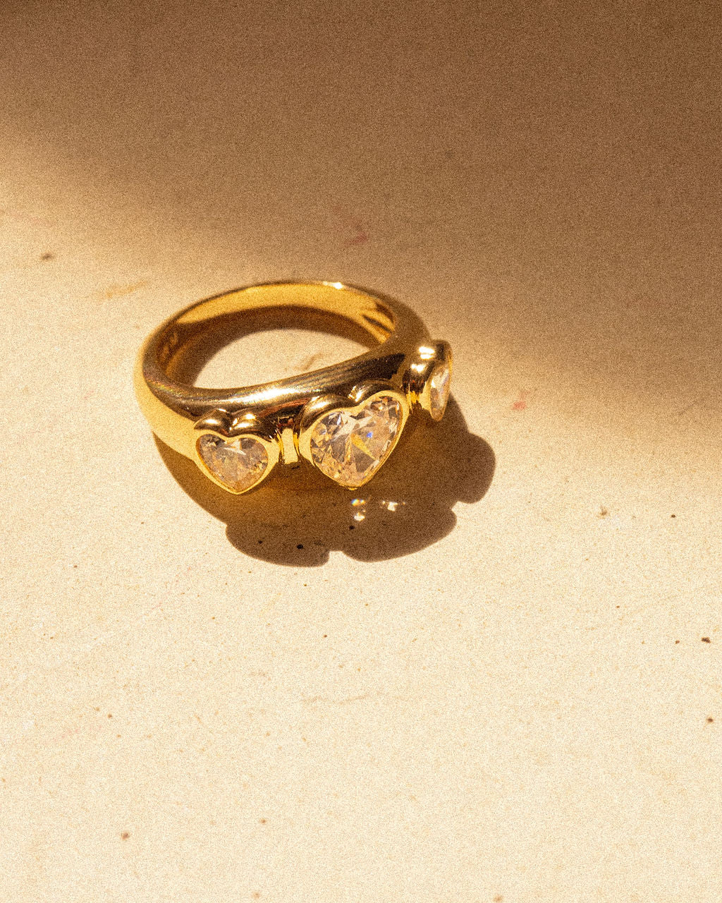 Bezel Heart Signet Ring — alternate angle