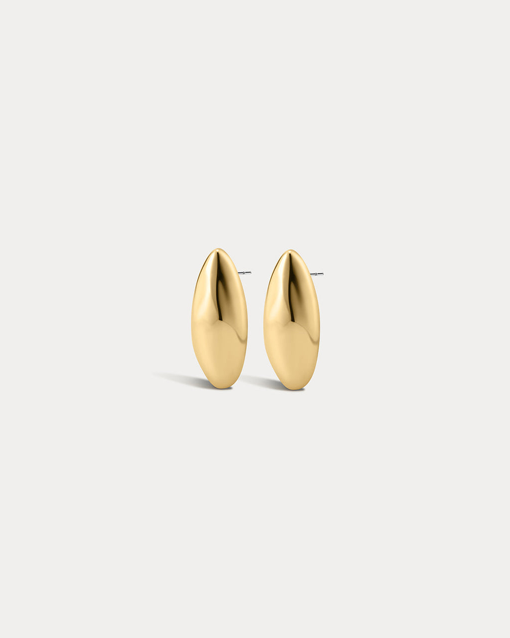 Chrome Orb Studs in Gold