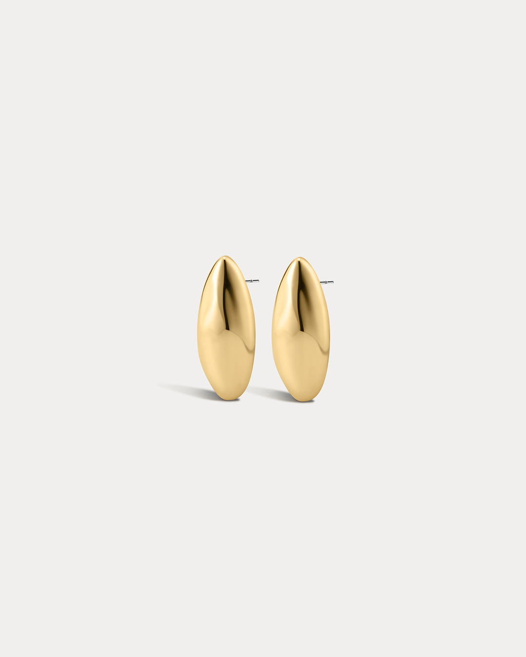 Chrome Orb Studs in Gold