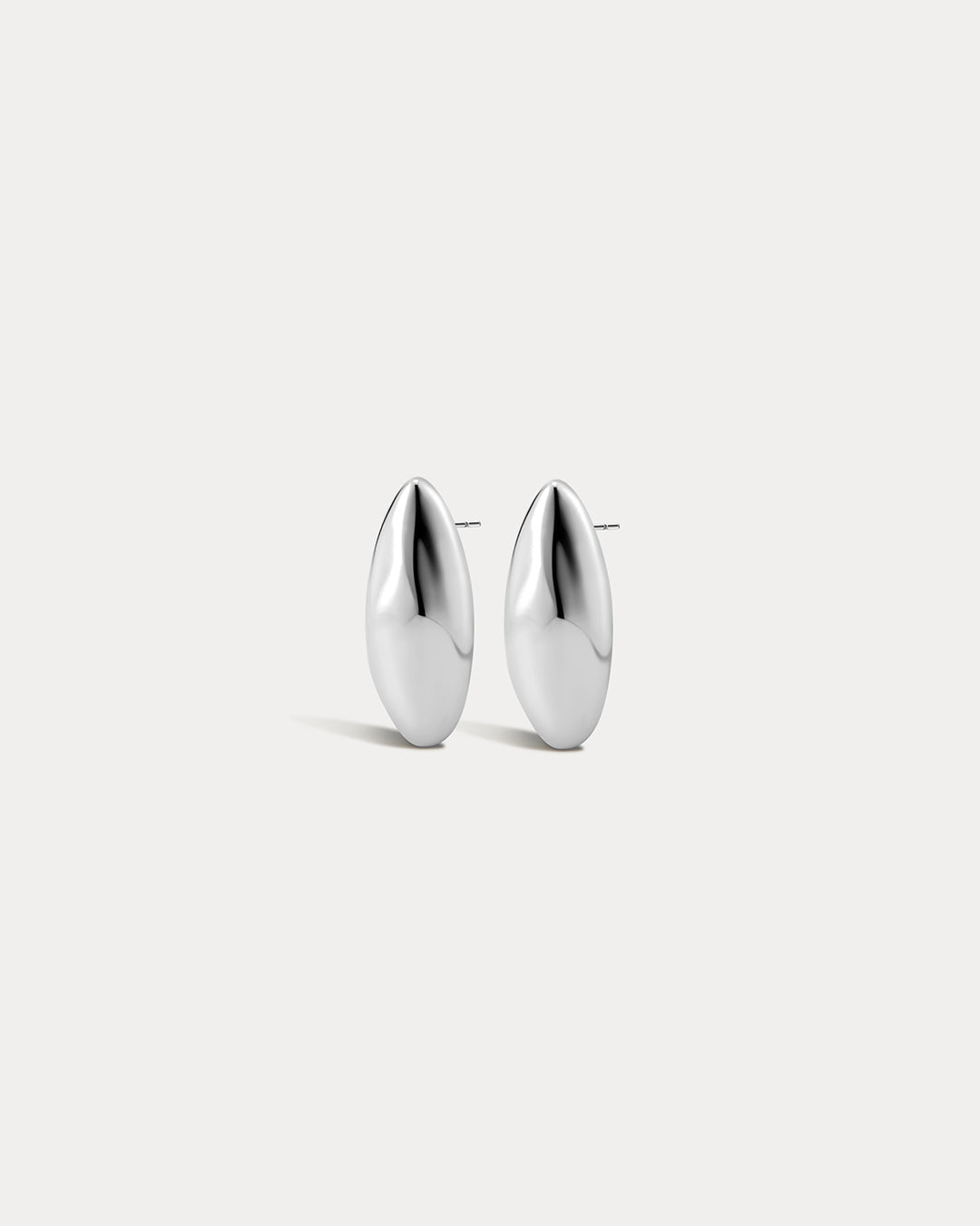 Chrome Orb Studs in Silver — alternate view