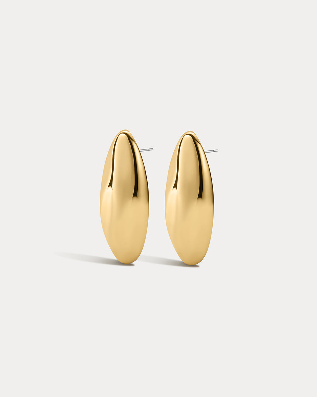 XL Chrome Orb Studs in Gold - Earrings