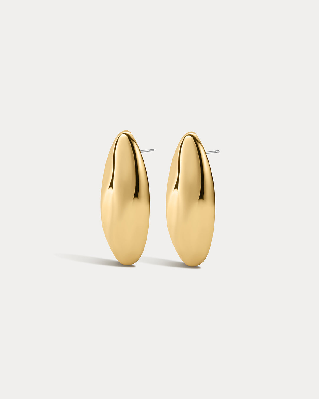 XL Chrome Orb Studs in Gold - Earrings