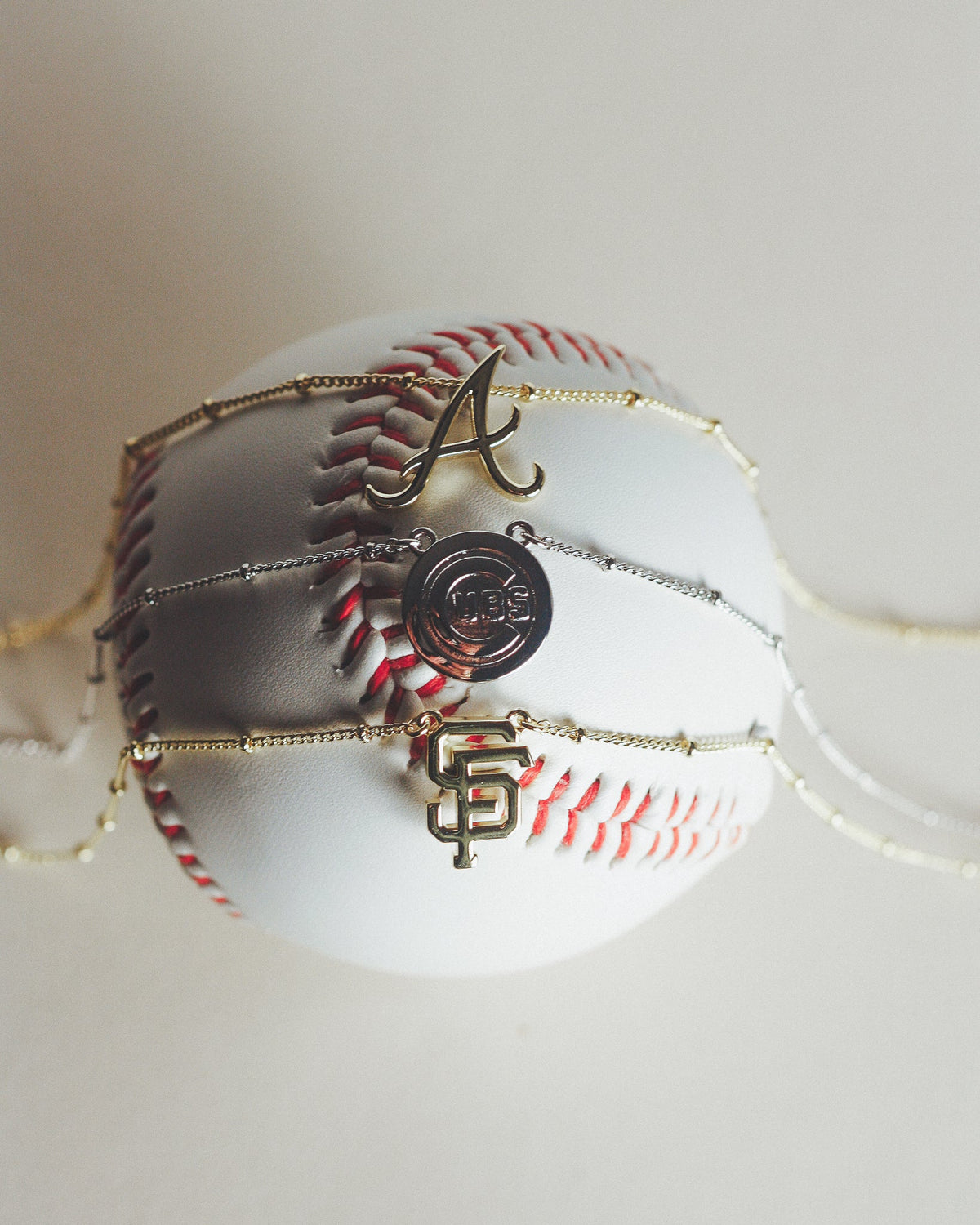 MLB Logo Pendant Necklace - Silver — alternate view
