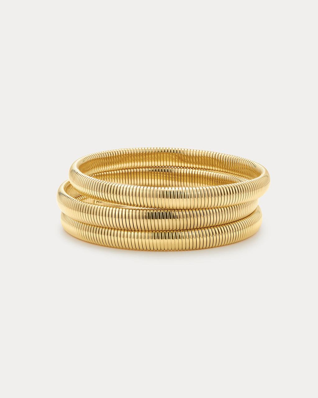 Mini Flex Snake Chain Bracelet- Set of 3 (7mm wide) - Gold (Ships Mid October)