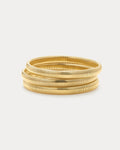 Mini Flex Snake Chain Bracelet- Set of 3 (7mm wide) - Gold (Ships Mid October)