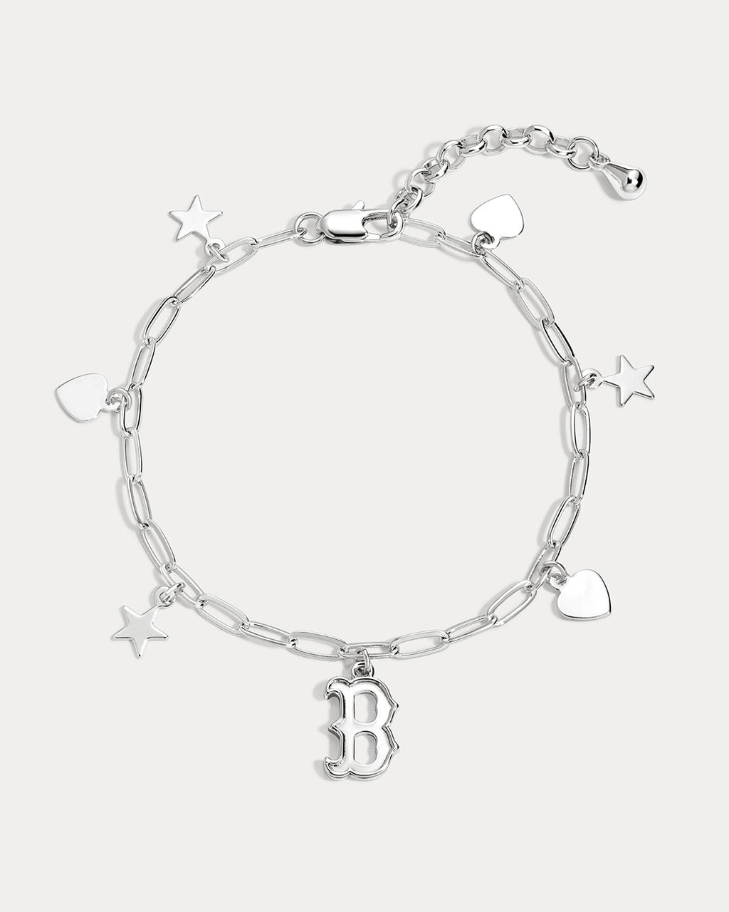 MLB Star + Hearts Logo Charm Bracelet - Silver — alternate angle