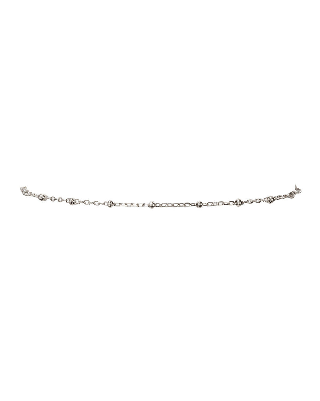 Mondays at Teddy's Anklet - Silver — detail view