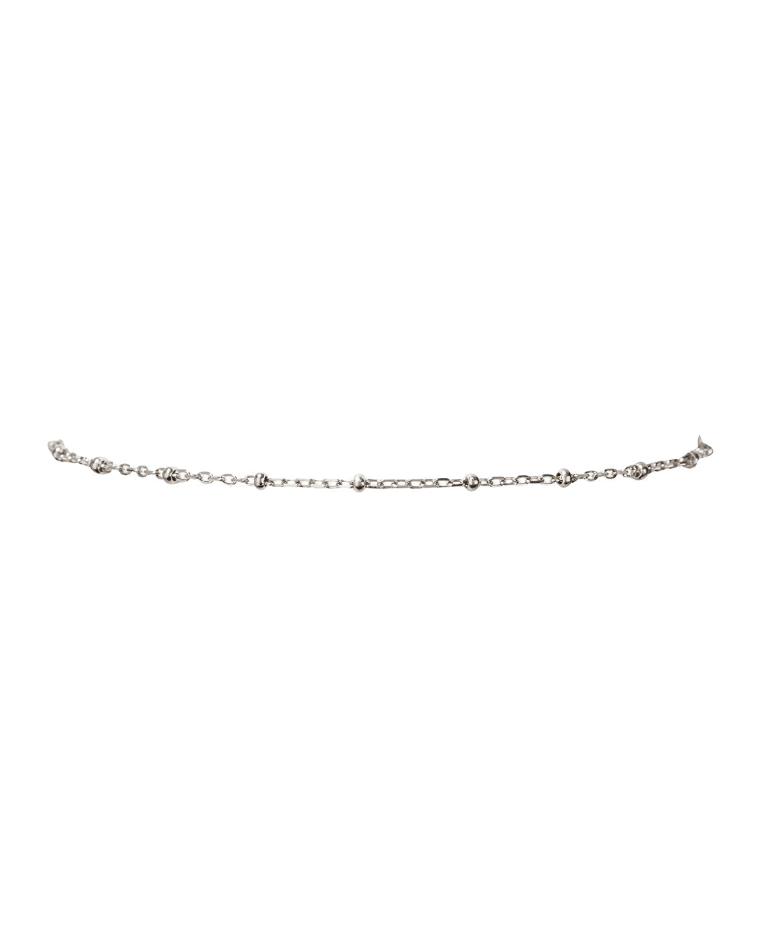 Mondays at Teddy's Anklet - Silver — detail view