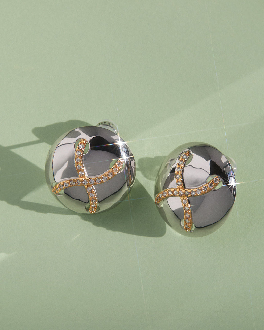 Mariner Cross Studs - Earrings — another angle
