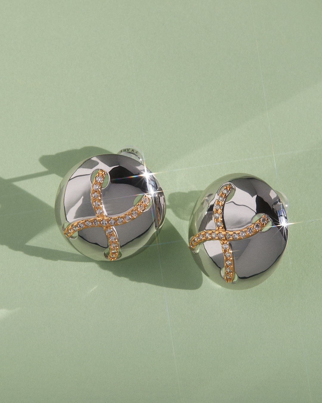 Mariner Cross Studs - Earrings — another angle