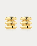 Milan Bead Stud Earrings in Gold