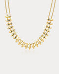 Milan Bead Stud Necklace in Gold