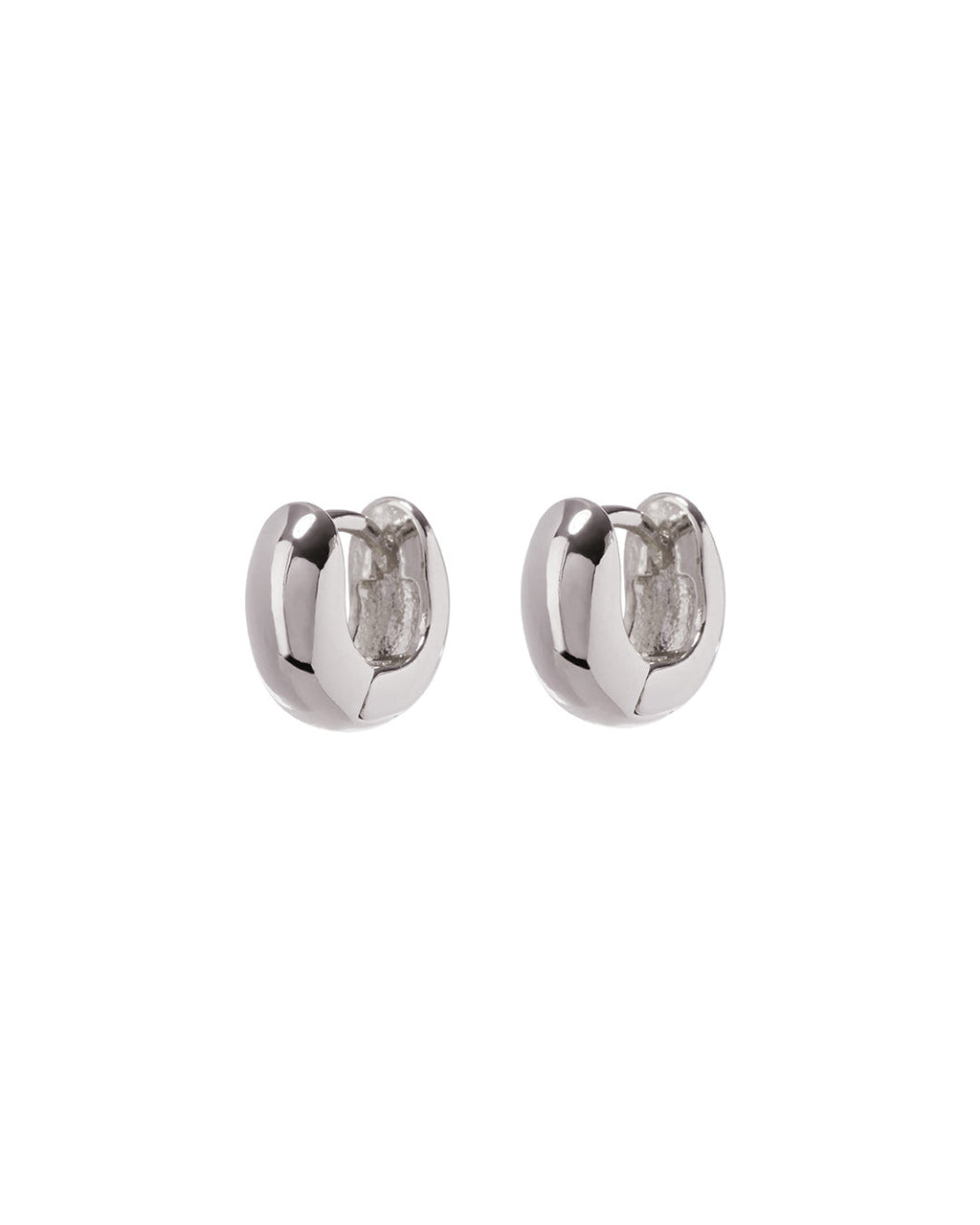 Mini Mirabella Huggies (9mm) - Silver - Earrings