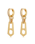 Mini Zipper Huggies - Gold - Earrings
