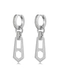 Mini Zipper Huggies - Silver - Earrings