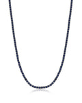 Mini Ballier Necklace - Blue Sapphire - Silver