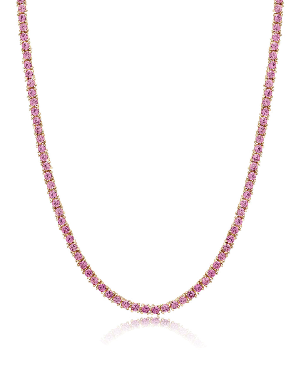Mini Ballier Necklace - Pink - Gold