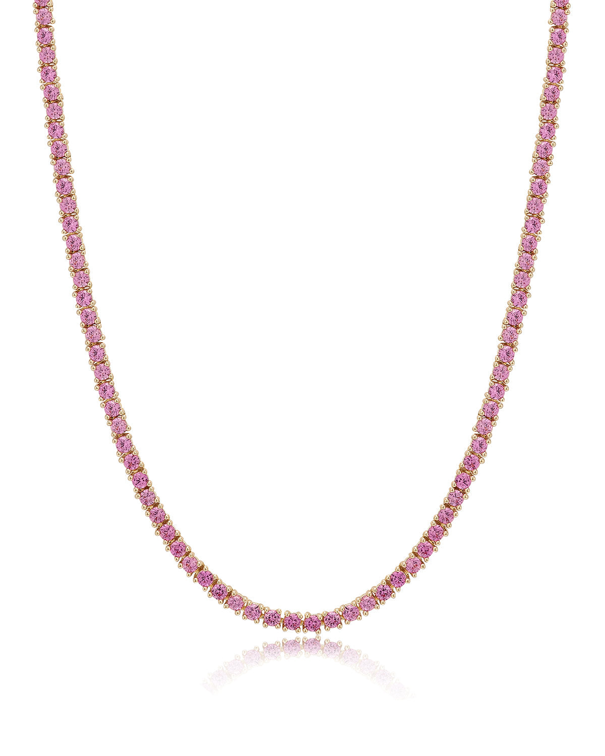 Mini Ballier Necklace - Pink - Gold