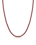 Mini Ballier Necklace - Ruby Red - Silver