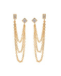 Mixte Cascading Chain Studs - Gold