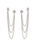 Mixte Cascading Chain Studs - Silver