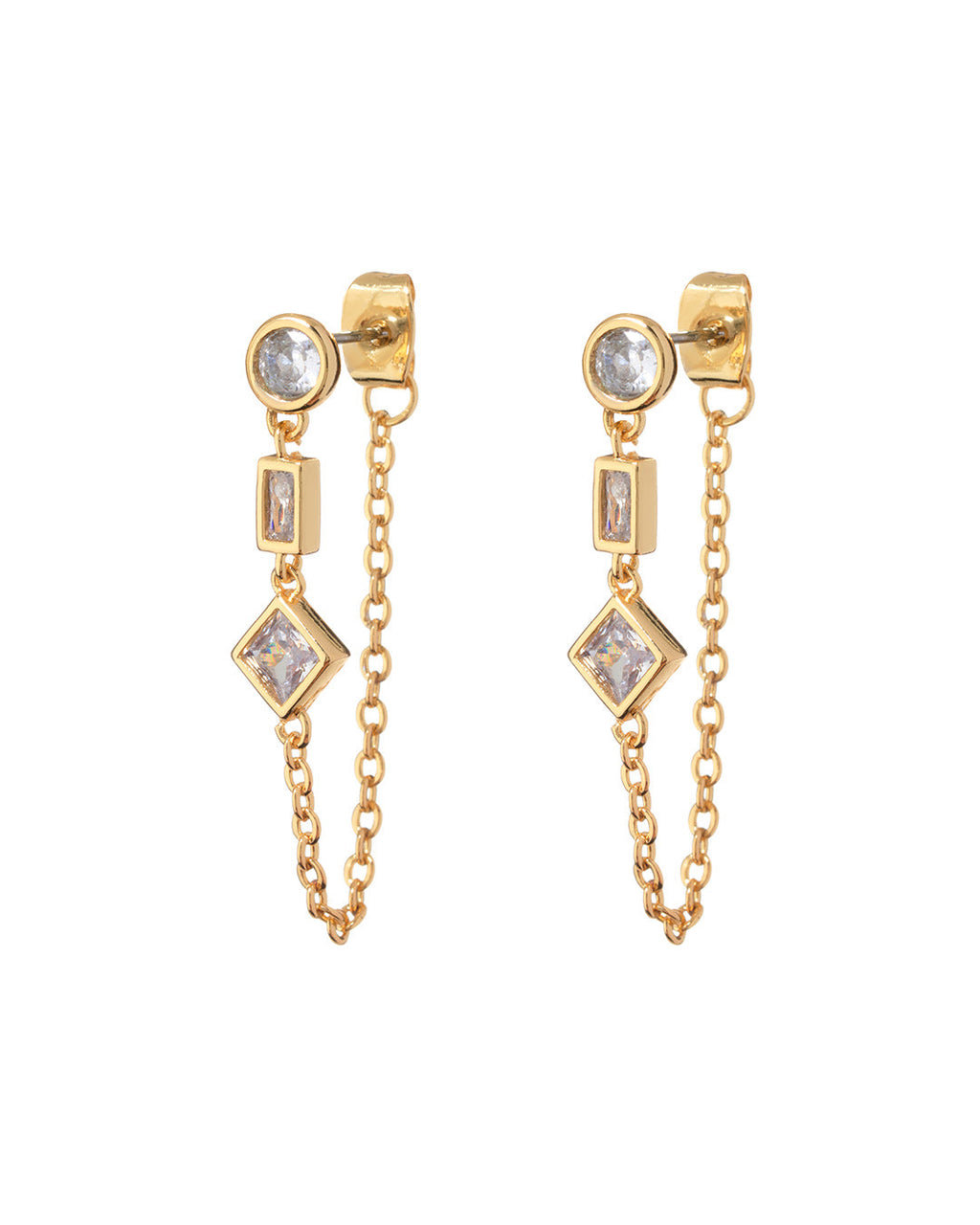 Mixte Chain Studs - Gold