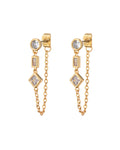 Mixte Chain Studs - Gold