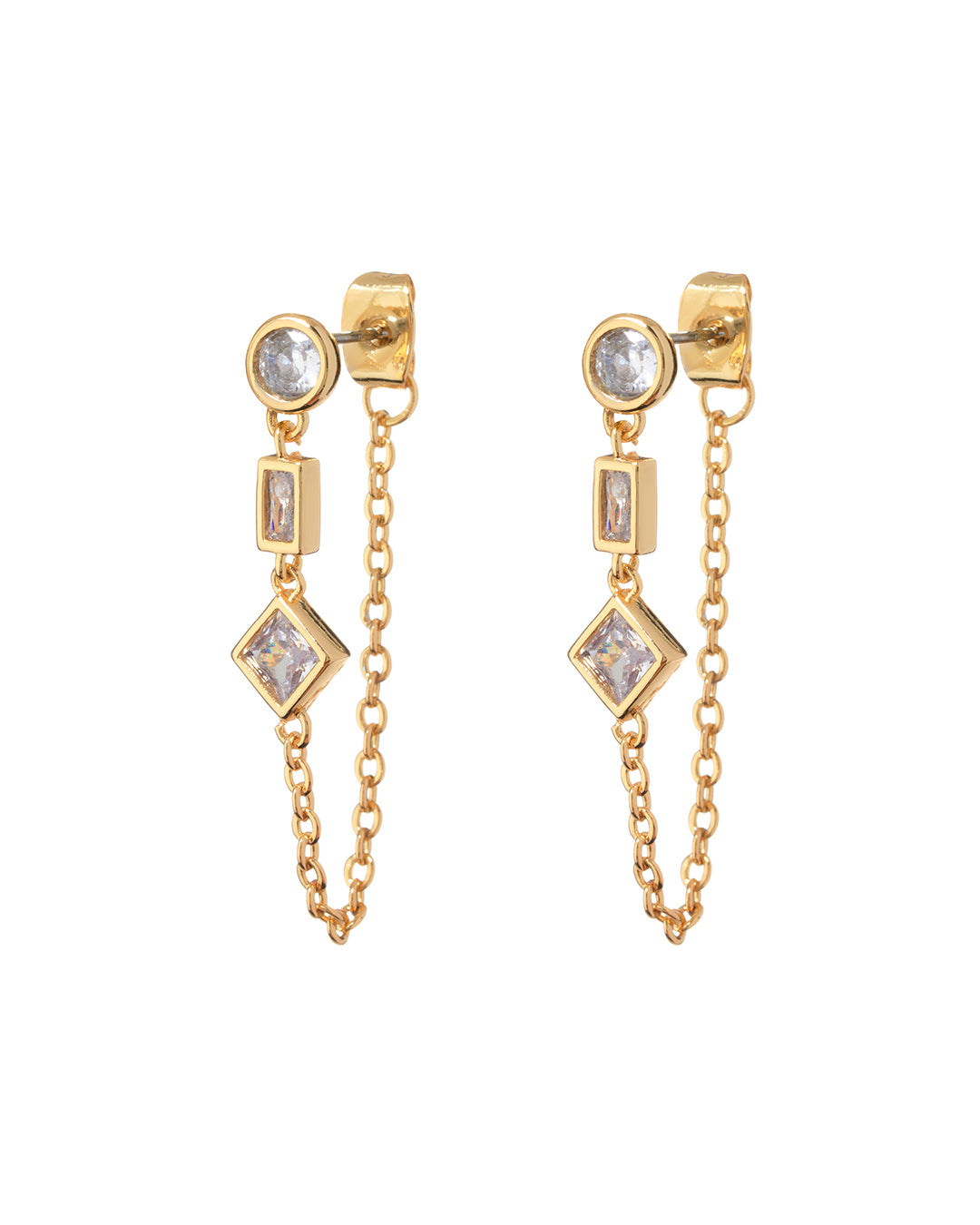 Mixte Chain Studs - Gold