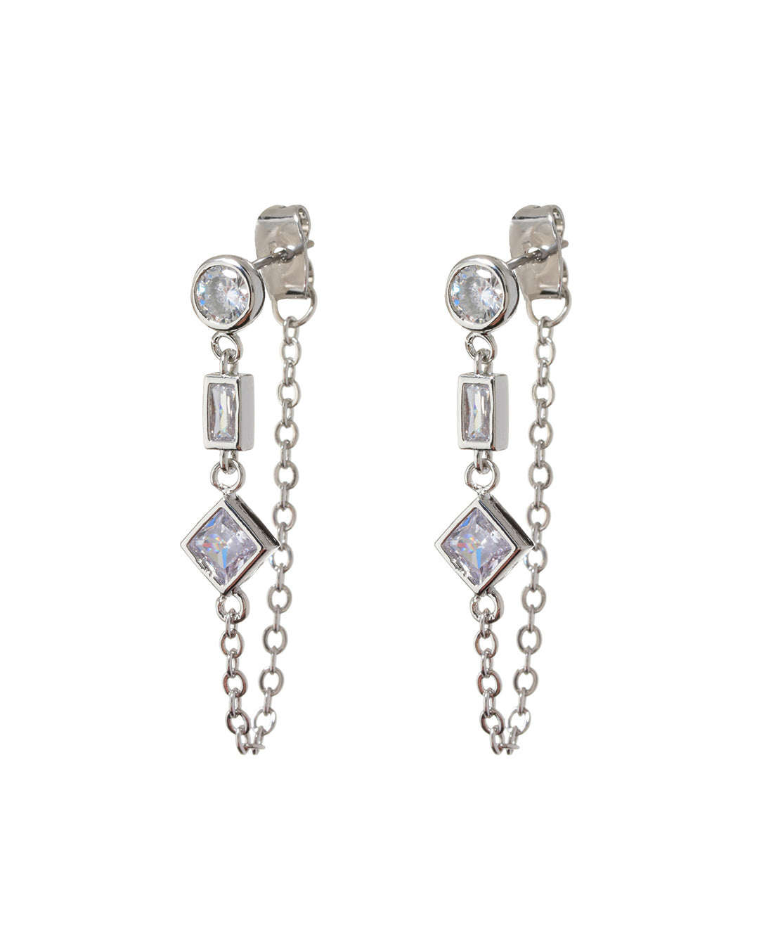 Mixte Chain Studs - Silver