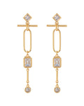 Mixte Drop Statement Earrings - Gold