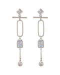 Mixte Drop Statement Earrings - Silver