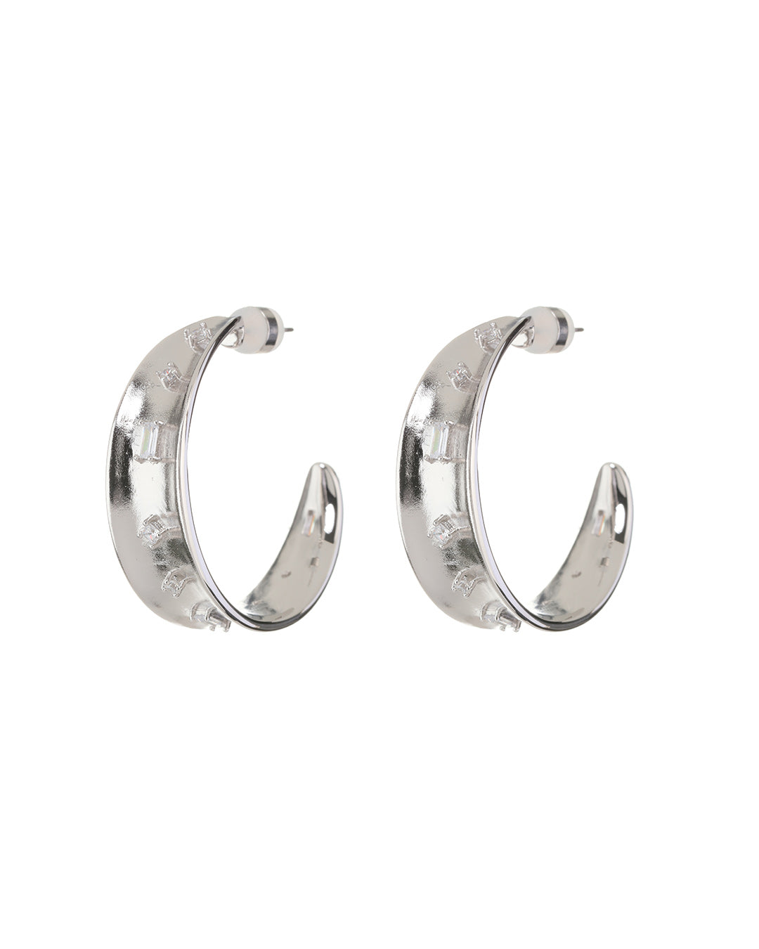 Mixte Statement Hoops - Silver