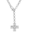 Molten Cross Pendant Necklace - Silver