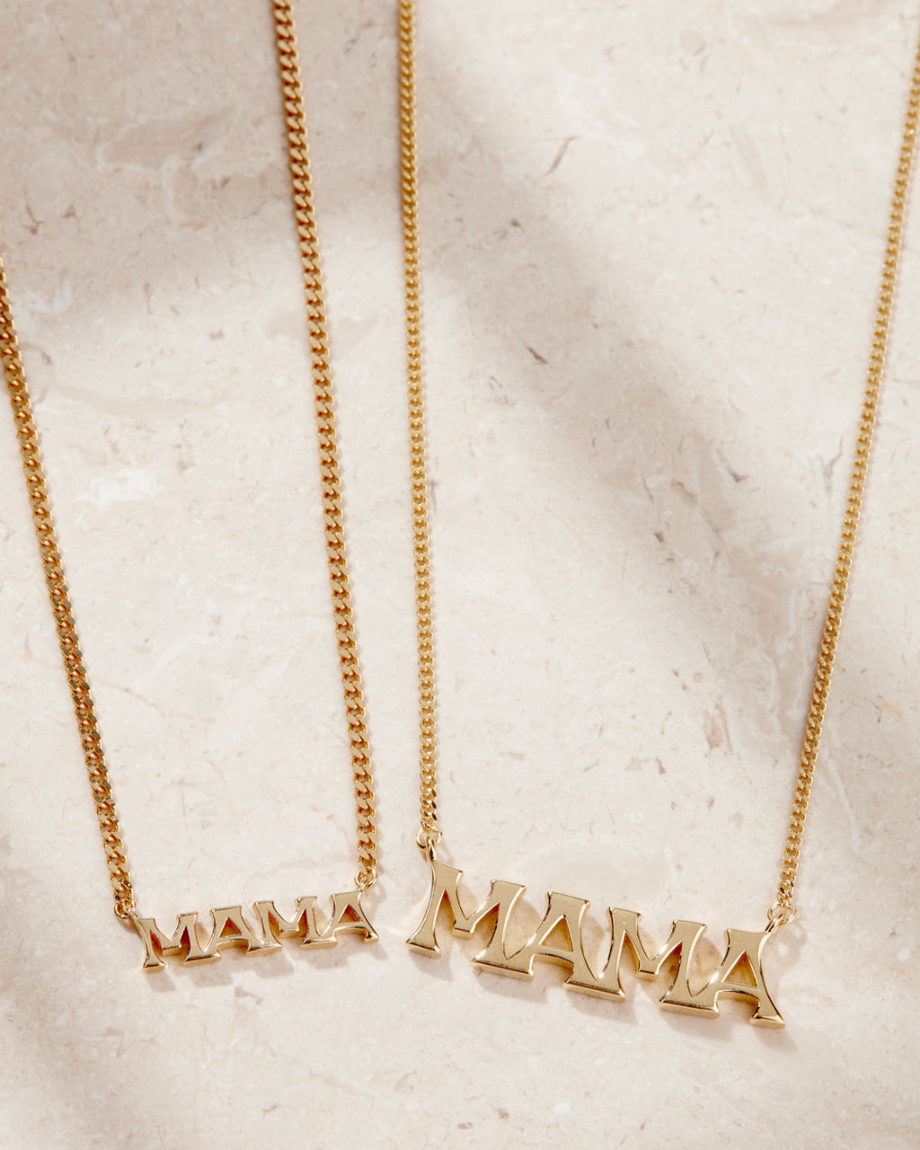 Mini Nameplate Necklace [Vintage] — another angle 2