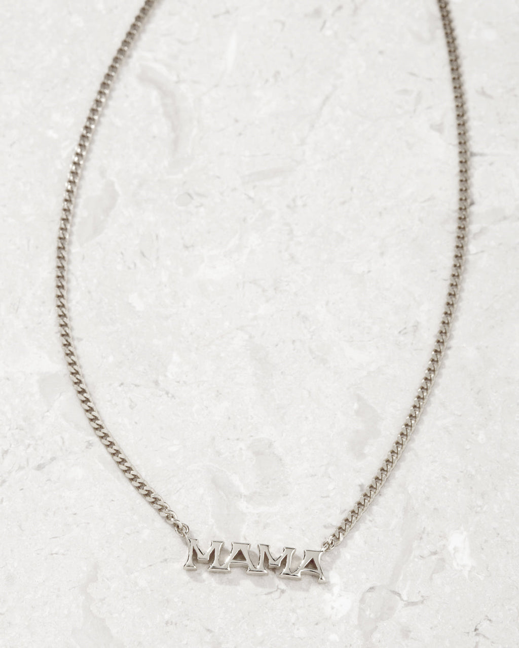 Mini Nameplate Necklace [Vintage] — another angle