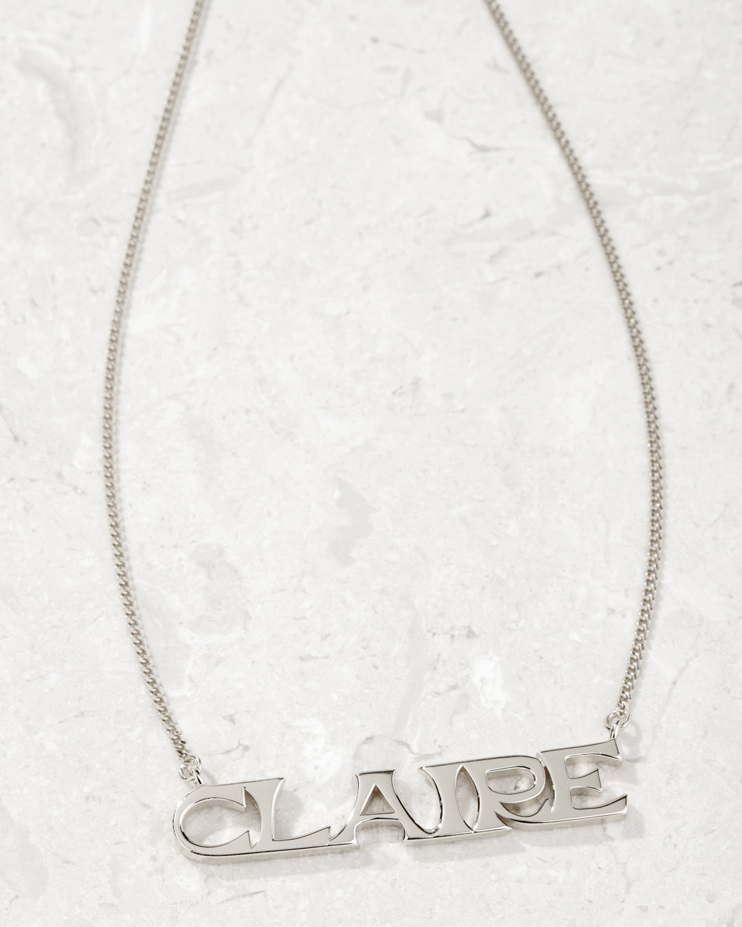 Nameplate Necklace [Vintage] — another angle