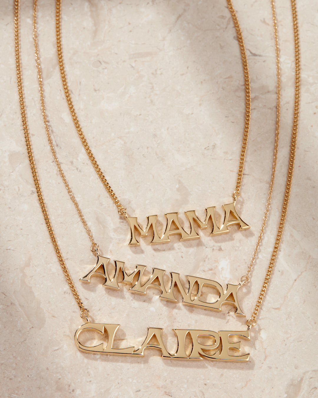 Nameplate Necklace [Vintage] — another angle 2