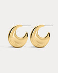 Mercury Disc Hoops in Gold — open view